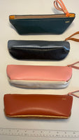 Colorblock Leather Pencil Case