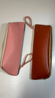 Colorblock Leather Pencil Case