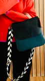 Colorblock Crossbody in Green & Black