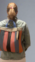 Striped Leather Backpack - Design 3