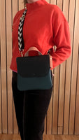 Colorblock Crossbody in Green & Black