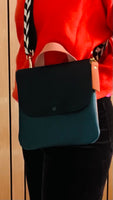 Colorblock Crossbody in Green & Black