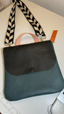 Colorblock Crossbody in Green & Black