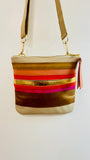 Striped Leather Crossbody Bag