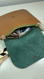 Colorblock Crossbody Bag in Earth Tones