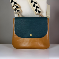 Colorblock Crossbody Bag in Earth Tones