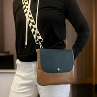 Colorblock Crossbody Bag in Earth Tones